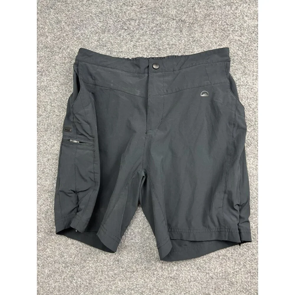 Zoic Mountain Bike MTB Shorts Mens Medium Black Stretch Zip Pockets‎ Elastic